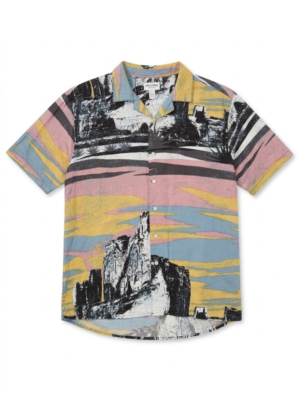 Arizona Jean Company Multicolor Short-Sleeve Button-Up Shirt